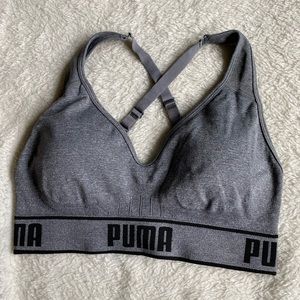 Puma•Gray sports bra• size medium